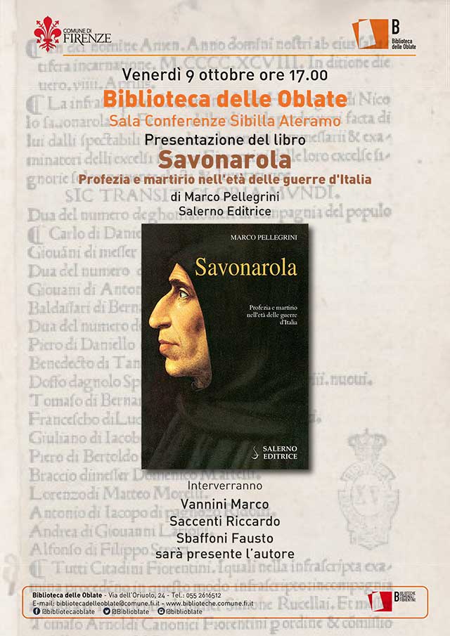 Copertina libro Savonarola