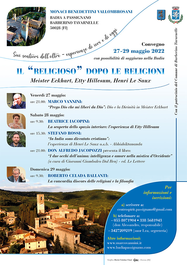 Programma maggio 2022 Badia a Passignano