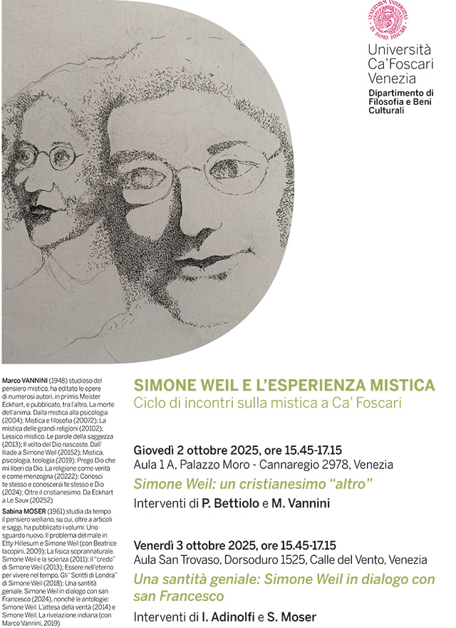 Simone Weil e l'esperienza mistica - locandina